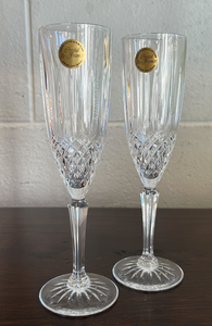 French Crystal Champagne Flutes