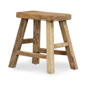 Recycled Elm Stool | Rectangle | Natural or Black