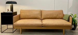 Tolv Pensive Couch - Quality Leather and Light Oak
