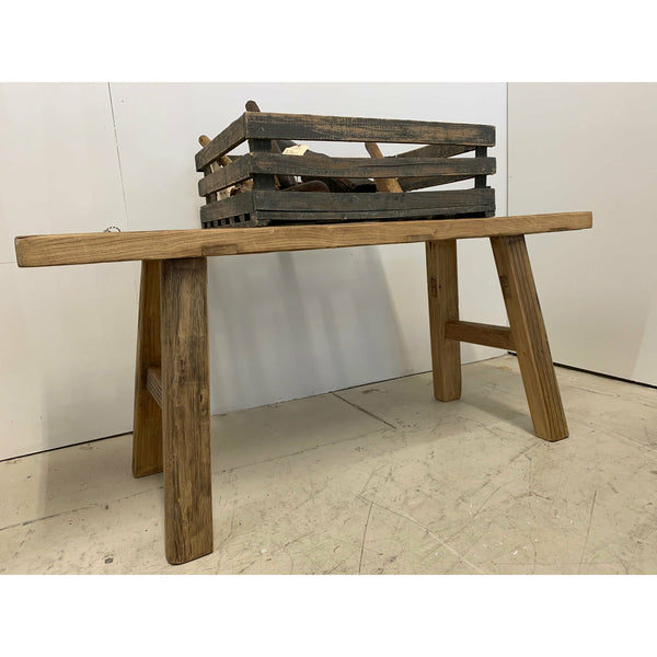 Recycled Elm Bench Seat | Natural or Black 110cm